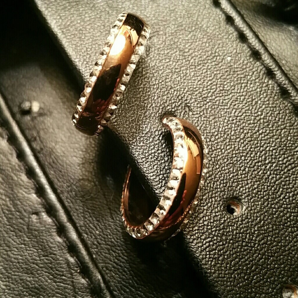 "Charlene" Rose Gold & Stainless Steel Earrings